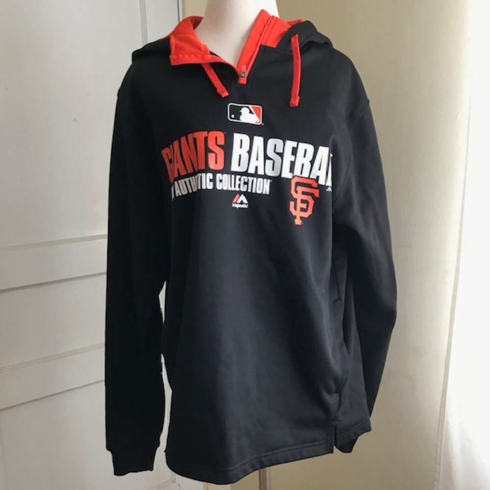 SF GIANTS Baseball Majestic Hoodie  SZ M